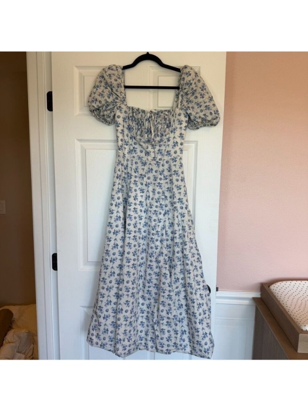 House of CB Floral Corset Midi Dress Size Small Coquette Cottagecore NWOT
